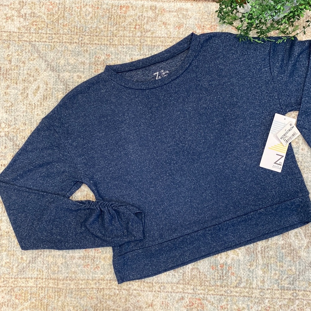 Zella Girls' Navy Blue Long Sleeve Tee